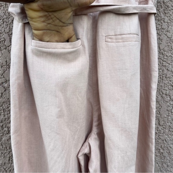 $168 J Crew Linen Blend Wide Leg Jumpsuit Women Neutral Minimalist Quiet Luxury - Picture 10 of 15